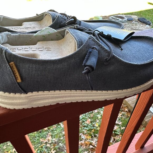 HEY DUDE WENDY CHAMBRAY NAVY WHITE 9 - Picture 3 of 5